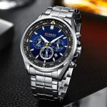 Luxury Wrist Watch for Men with Chronograph Casual Luminous - CURREN 8399 Silver