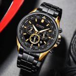Luxury Wrist Watch for Men with Chronograph Casual Luminous - CURREN 8399 Black